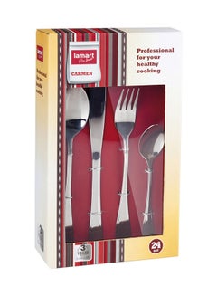 Buy 24 Pcs Stainless Steel Cutlery Set in Saudi Arabia