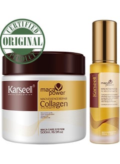 Buy Karseell Collagen Hair Treatment - Deep Repair Mask 500ml -  Argan Oil Hair Serum for Dry Damaged Hair 50ml  - All Hair Types in UAE