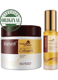 Buy Karseell Collagen Hair Treatment - Deep Repair Mask 500ml -  Argan Oil Hair Serum for Dry Damaged Hair 50ml  - All Hair Types in UAE