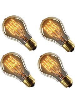 Buy Vintage Light Bulbs Filament Light Bulbs Edison Bulbs A19 E27 40W Pack of 4 in UAE