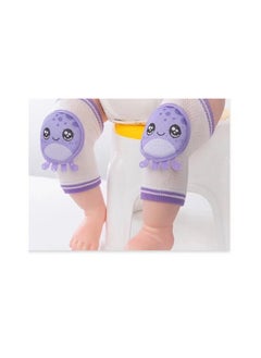 اشتري MISUTA Baby Crawling Knee Pads Large Baby Knee Protectors with Spongy Pads Breathable Leg Warmers Anti Slip Leg Protector Accessories for Toddlers Baby Boys Girls 2-4 Years Old (PURPLE JELLYFISH)) في السعودية