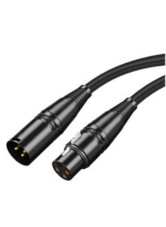 Buy XLR Microphone Cable Male To Female 3 Pin Cannon Balanced Extension Cable for Recording Applications, Mixers, Speaker Systems, DMX Lights,Mixer,Amplifiers (5 Meters) in UAE