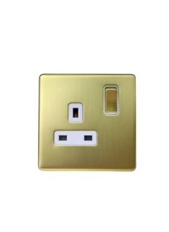 Buy Admore Single Switch Socket S.P Brass 13Ax-1G-A405 in UAE