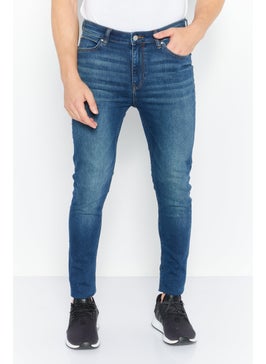 Buy Men Stretch Fit Wash Stretchable Denim, Blue in Saudi Arabia