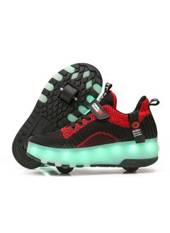 Buy Roller Shoes USB Charge Girls Boys Sneakers with Wheels LED Roller Skates Shoes in Saudi Arabia