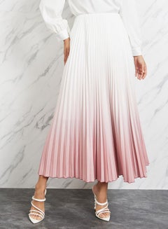 Buy Ombre Pleated Maxi Skirt in Saudi Arabia