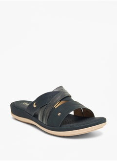 Buy Strappy Slip-On Flat Sandals in Saudi Arabia