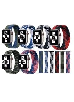 اشتري [6Pc Pack] Nylon Braided Band for Apple Watch 38/40/41 mmSmall Multicolour في الامارات