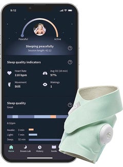 Buy Owlet Dream Sock Baby Monitor - Mint in UAE