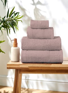 Buy Cotton Towel - model: waffle - color: blush burgundy - 100% cotton. in Egypt