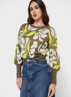 اشتري Round Neck Printed Sweater في الامارات