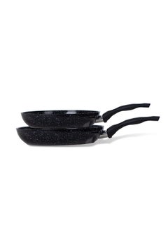 Buy 2 pieces Top Chef granite frying pan set (20-22-26) Black in Egypt