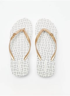 Buy Printed Flip Flops with Flatform Heels in UAE