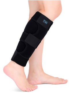 Buy Generic Upgraded Calf Support Brace, Compression Shin Splint with Lengthened Hook and Loop Straps for Calf Muscle Injury, Strain, Sprains, Swelling in UAE