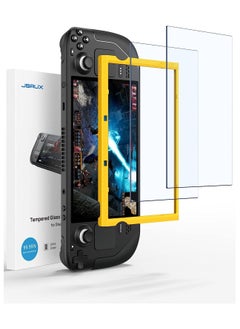 اشتري 2-Pack Steam Deck Screen Protector, Ultra HD Glass Protector 9H Hardness Easy to Install with Guiding Frame Scratch Resistant Tempered Glass for Steam Deck, Come with Toolkits في الامارات