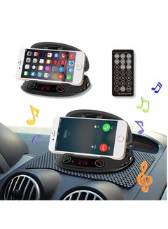 Buy Bluetooth Hands-free FM Transmitter with Phone Holder, MP3 Player with USB Micro SD Connector in UAE