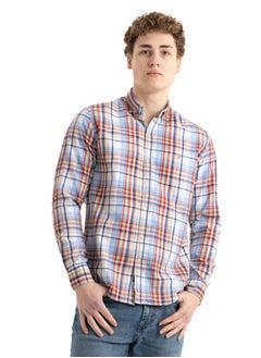 Buy Shirt Men's, Stylish, Oxford Cotton , Baby Blue , Multicolor in Egypt