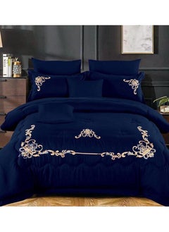 Buy Dream Bell 6 Pc Embroidery Cotton Comfy Comforter Set With Fiber Filling 4 in UAE