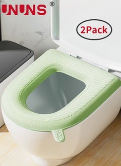 Buy Toilet Seat Cushion,2-Pack Waterproof Silicone Toilet Seat Cover，Padded Toilet Seat With Lifting Handle,Washable,Reusable And Durable,Clean Without Bacterial Residue in Saudi Arabia