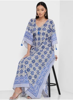 Buy Cape Sleeve Printed Kaftan in Saudi Arabia