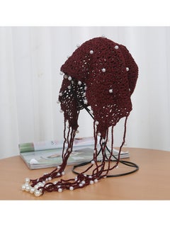 Buy Handmade Tassel Fashion Hollow Hat Pearl Princess Hat in UAE