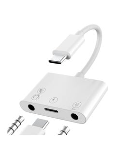 Buy USB C to 3.5mm Audio Adapter, Charger/Headphone and AUX Port (3-in-1) Type-C ​Earbud Splitter Dongle Compatible with Samsung Apple iPhone15 Pro Max Plus/iPad 10/Air4/5/Mini6/Pro 12/HUAWEI in UAE