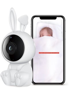 Buy Advanced Smart Baby Monitor Cry Face Cover up, Danger Zone Detection with App to Phone Wall Mount Camera Call HD Night Remote Video in UAE