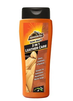 Buy 3 In 1 Leather Care Semi-Matt - Orange 250 ml in Saudi Arabia