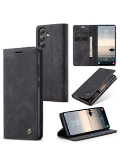 Buy For Samsung Galaxy S23 FE Cover,  Magnetic Adsorption Full Body Shockproof Protective Flip Cover, PU Leather Hidden Stand Mobile Phone Case in Saudi Arabia