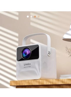 Buy HD Smart Projector white Android + Remote Control + Netflix + YouTube in UAE