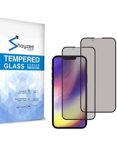 Buy 2 Pack Privacy Anti-Spy Tempered Glass Screen Protector For iPhone 13 Pro Max 6.7 Inch Black in UAE
