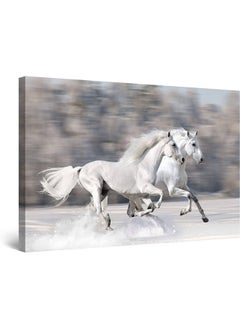 Buy Startonight Wall Art Canvas Horses Running Fast, Horses Framed Wall Art 60 X 90 Cm in UAE