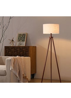 Buy Nordic Modern Bedroom linen cover Standing Floor vertical lamp with 9W bulb in UAE