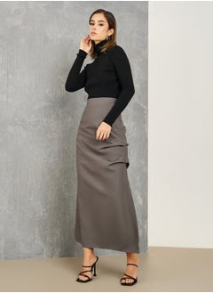 اشتري Pleated Front Detail Maxi Skirt في السعودية