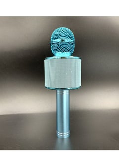 Buy M MIAOYAN new WS858 karaoke wireless bluetooth microphone home singing microphone audio handheld KTV blue in Saudi Arabia