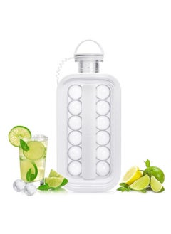 اشتري Foldable 2-In-1 Ice Making Water Bottle White 27.3×11.4×6CM في السعودية