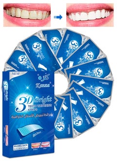 Buy 28 Pcs 14 Pairs 3D Bright Teeth Whitening Strips Safe Formula 100% Genuine Branded  PAP+ Teeth Whitening Strips 14 Treatments Professional Teeth Whitener for Teeth Enamel & Stains Removal | Unisex in UAE