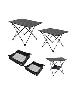 Buy Rightsure Portable Camping Table with Net Bag, Ultralight Aluminum Desk Top Table, Small Folding Picnic Table Suitable for Outdoor, Picnic, Barbecue, Beach, Fishing, Hiking, Travel (Large) in Saudi Arabia