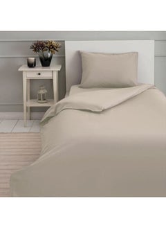 اشتري Orchard Exclusive (Beige) Single Size Fitted Sheet,Duvet cover and Pillow covers (Set of 4 Pcs) Cotton percale Weave, Soft and Luxurious, High Quality Bed linen -180 TC في الامارات