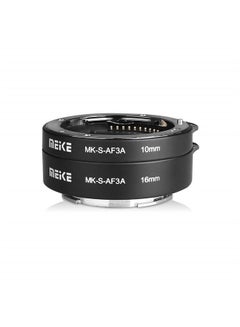 اشتري MEIKE MK-S-AF3A Metal Auto Focus Macro Extension Tube Adapter Ring (10mm+16mm) for Sony Mirrorless E-Mount FE-Mount A7 NEX Camera A7 A7M2 NEX3 NEX5 NEX6 NEX7 A5000 A5100 A6000 A6300 A6500 A9 A7III في الامارات