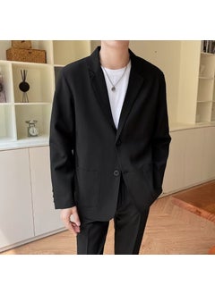 Buy Autumn Casual Blazer Men Korean Trendy Business Versatile Black in Saudi Arabia