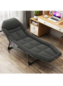 Buy Senior Folding Bed Single Bed Office Lounge Chair Lunch Bed Napping Folding Bed Accompanying Simple Portable Military Bed-light in UAE