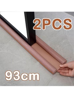 اشتري 2 Pack Double Door Draft Stopper Weather Stripping Noise Blocker Window Breeze Blocker Foamed Cotton Door Bottom Noise Reduction Sealing Strip 93 Cm في السعودية