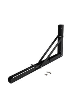 Buy Black Bracket - 35x17.5cm - Heavy-Duty Adjustable Shelf Brackets - Industrial-Grade Support for Home & Office Shelving | L-Shaped Angle Shelf Support, Wall Metal Corner Brace Joint, Kitchen, Garage, Bathroom Display in Saudi Arabia