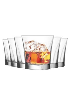 Buy 6-Piece drinking glass set clear 280ML in Saudi Arabia