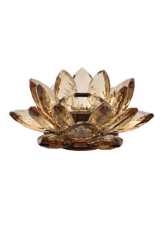 اشتري Cheska Lotus Candle Holder, Amber في الامارات