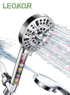 Buy Filtered Shower Head Handheld 10 Modes Spray Combo High Pressure Detachable Water Softener Showerhead in Saudi Arabia