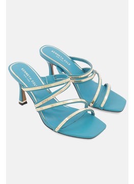 Buy Women Medium Blanche Multi Chain Slip On Sandals, Turquoise in Saudi Arabia