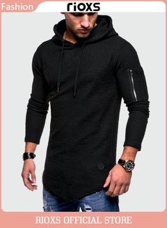 Buy Mens Sport Hoodie Long Sleeve Hooded Sweatshirt Slim Fit Hooded Top in UAE