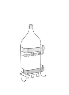 اشتري Carie 2 Tier Shower Caddy 23.4x10.4x54.4xcm-silver في الامارات